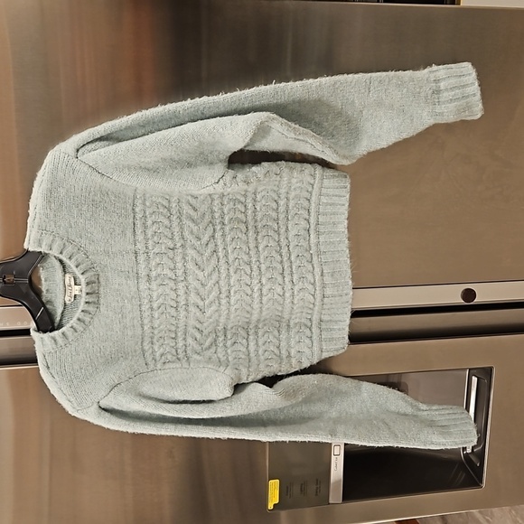 💕FOR LOVE & LEMONS💕 Dominique Shoulder Pad Sweater ~ Green Small S NWT - Picture 11 of 16